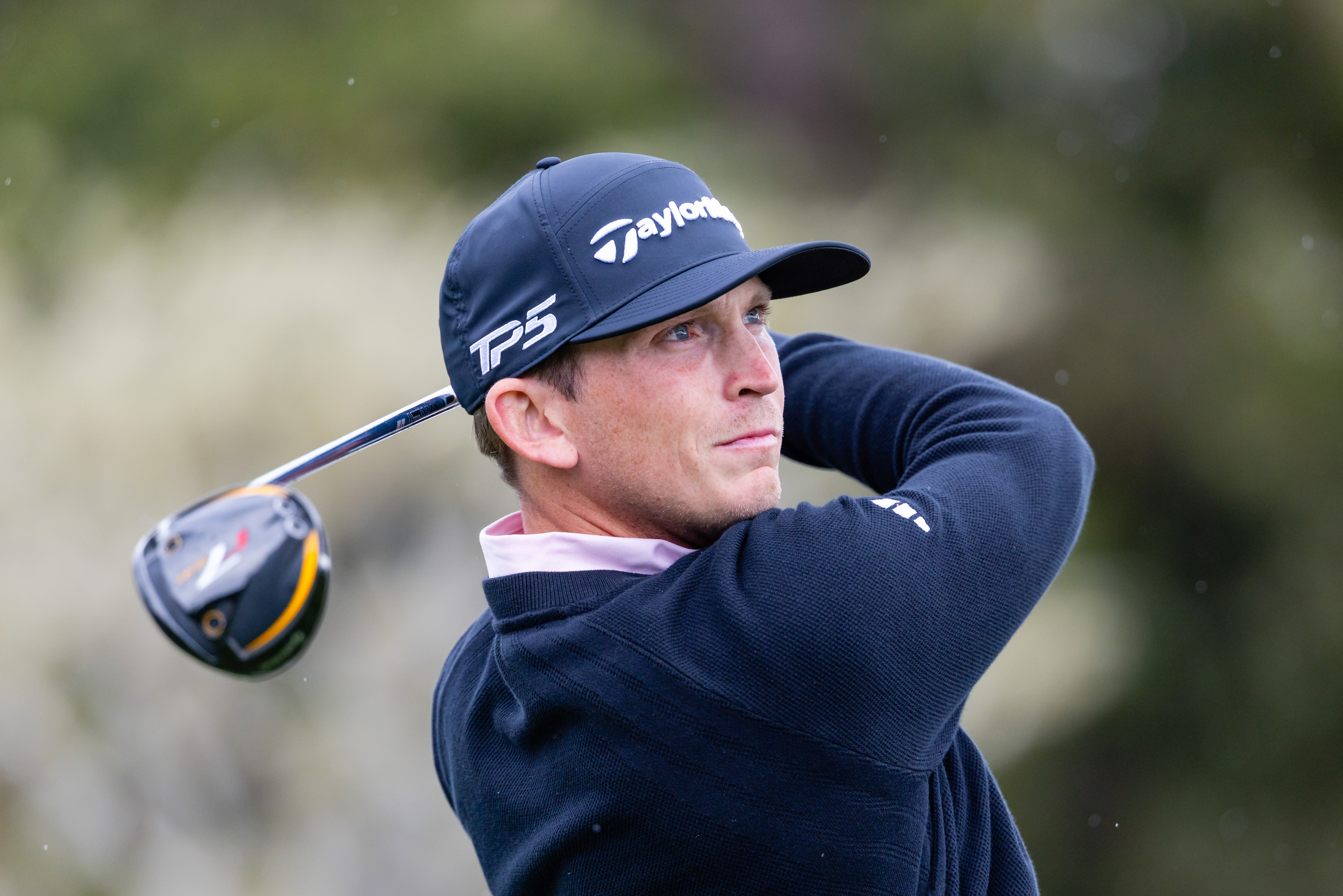 Jacob Bridgeman hits a mini driver off the tee