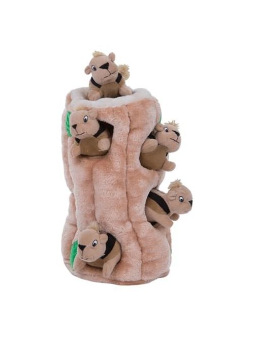 Outward Hound Hide-A-Squirrel Dog Toy &ndash; Interactive 2‑in‑1 Plush Puzzle