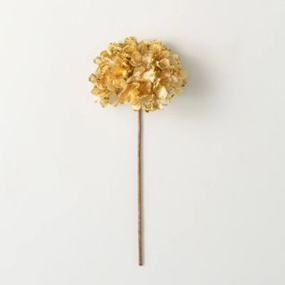 18" Artificial Metallic Gold Hydrangea Christmas Stem