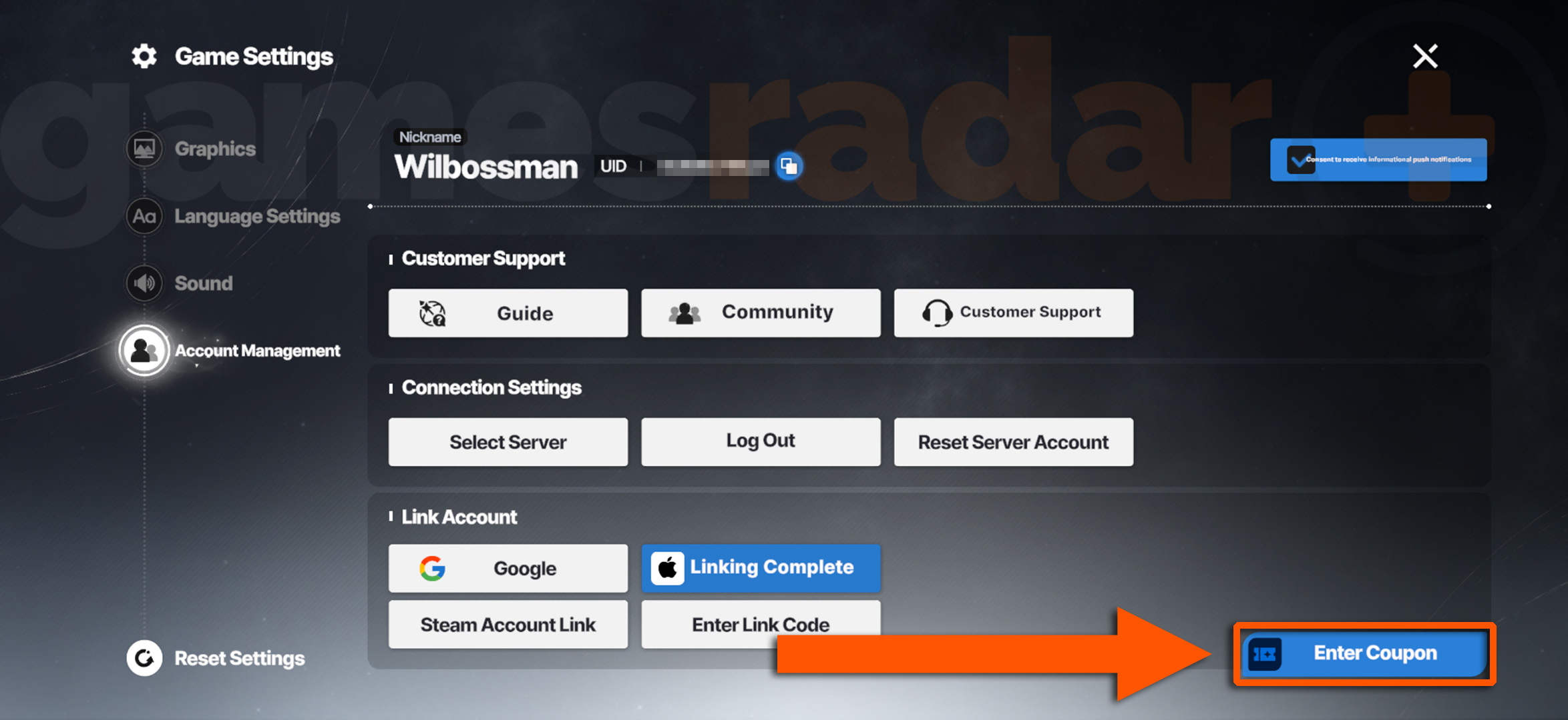 How to access the coupon menu to redeem Star Savior codes