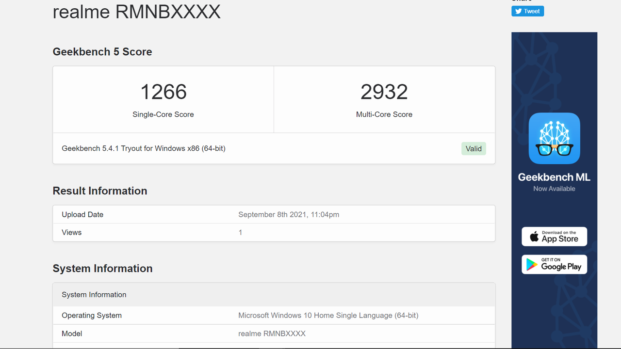 Realme Book benchmarks