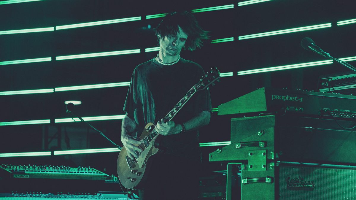 Jonny Greenwood performs onstage with the Smile at Auditorium Parco della Musica Ennio Morricone on June 23, 2024