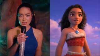 Auli'i Cravalho singing Beyond at Walt Disney Resort and Moana 2 screenshot