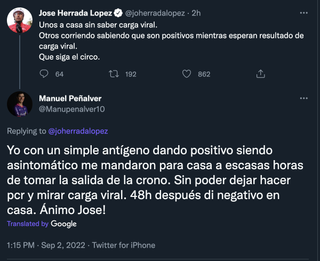 Manuel Peñalver Twitter, September 2, 2022