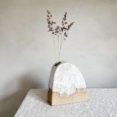 Lore Mini Bud Vase, white glaze, decorative, handmade pottery, stoneware stem vase by EveryStoryStudio on Etsy