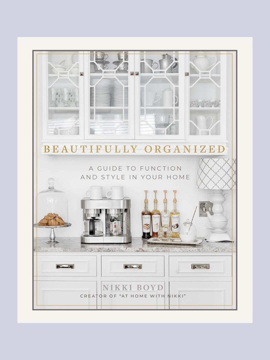 A hardcover book titled 'Beautifully Organized' by Nikki Boyd