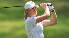 Meja Ortengren takes a shot during the Augusta National Women's Amateur