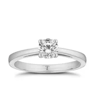 Tolkowsky Platinum 1/2ct Diamond Ring: £4250, £2125 (save £2125) | Ernest Jones