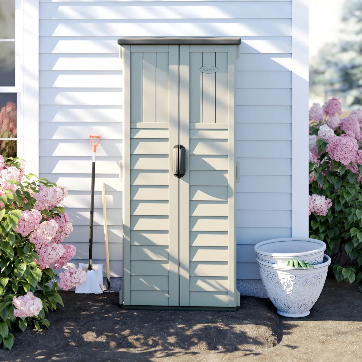 Wayfair, Suncast Outdoor Vertical Tool Shed