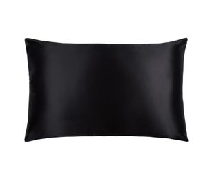 Blissy silk pillowcase in black cut out