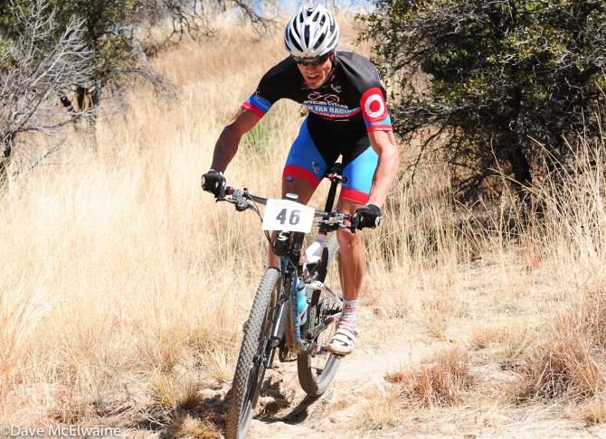 Mike Wimbush (San Tan Racing) on his way to second place in the Cat. 1 Open field