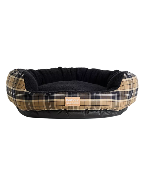 Round Tartan Dog Bed