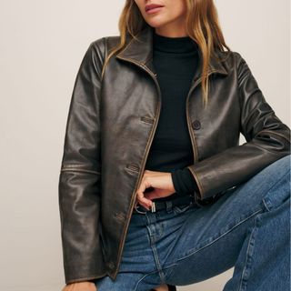 Reformation Veda Allen Leather Jacket