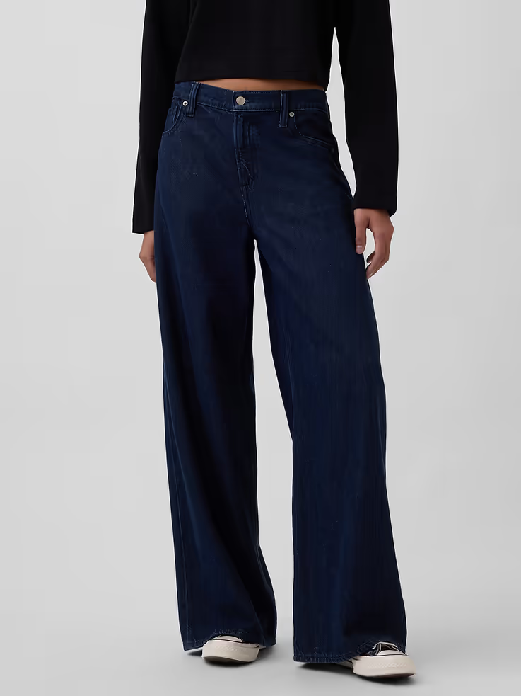 Gap, Mid Rise Ultrasoft Baggy Jeans (Were $90)