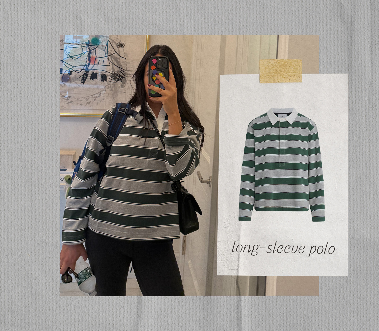 @nicoleakhtarzad wearing a long-sleeve polo.