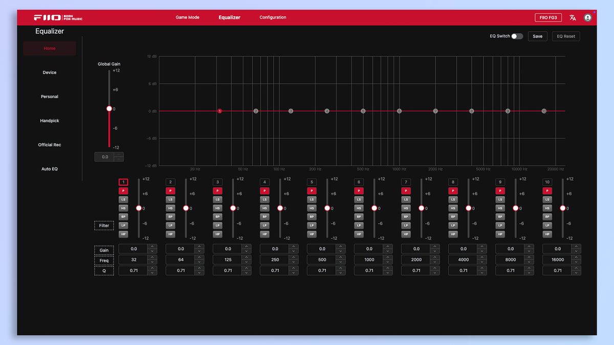 FiiO companion app screenshot