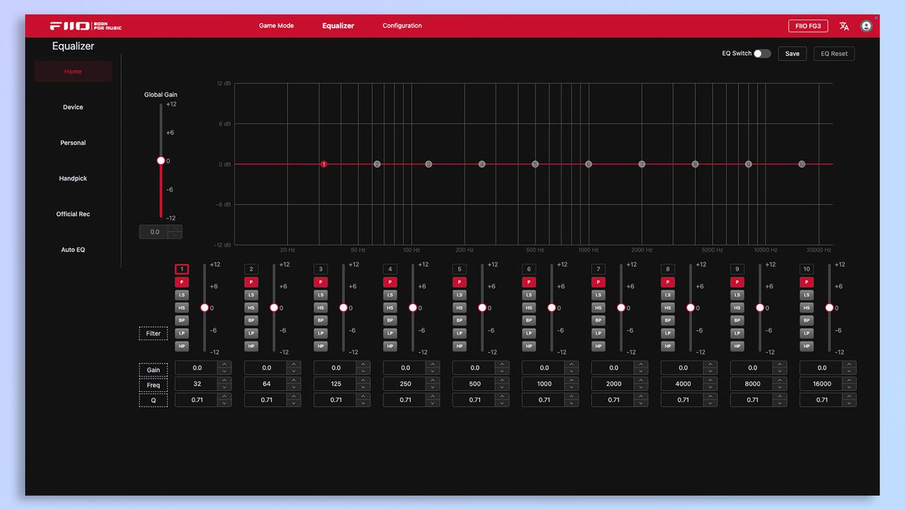 FiiO companion app screenshot