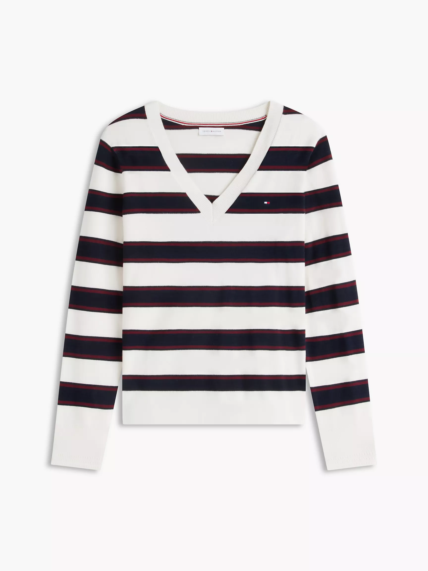 Tommy Hilfiger, Lightweight Striped V-Neck Sweater