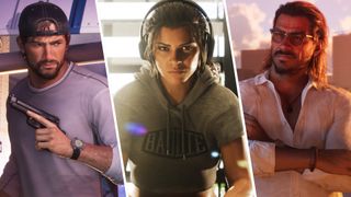 Grand Theft Auto 6 characters from left to right: Jason, Lucia, and Raul