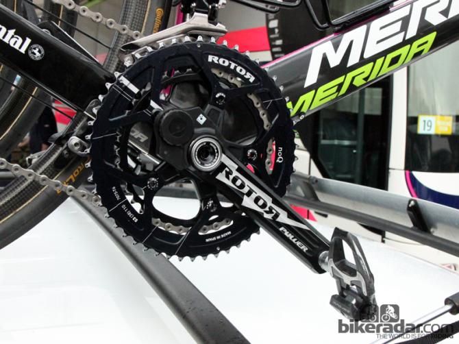 Lampre-Merida bikes were outfitted with Rotor's new power meters