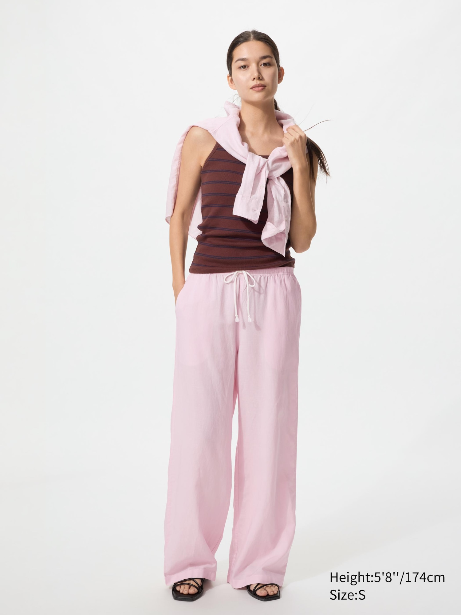 Linen Blend Easy Trousers (longer)