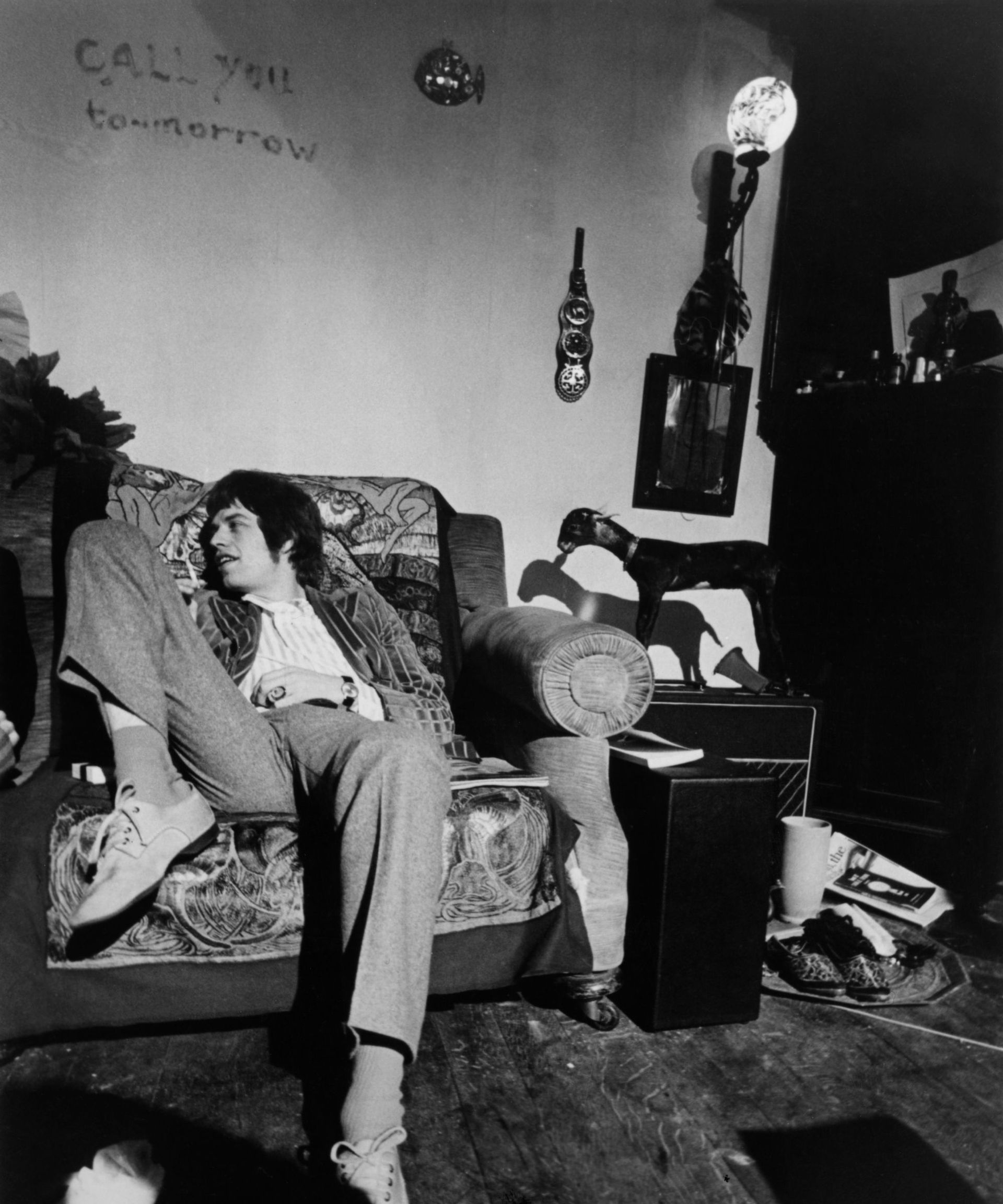 mick jagger in his living room