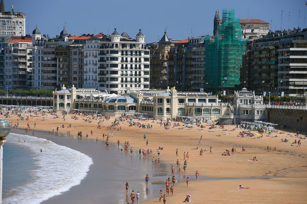 The San Sebastian beach