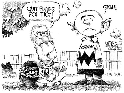 Political cartoon U.S. SCOTUS Senate