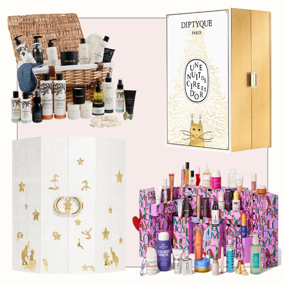 Advent calendars from Cowshed, Diptyque, Christian Dior and Space NK
