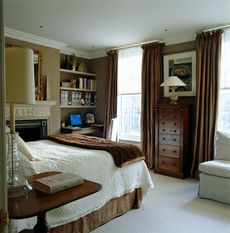 The bedroom of Emma Burns of Colefax & Fowler.