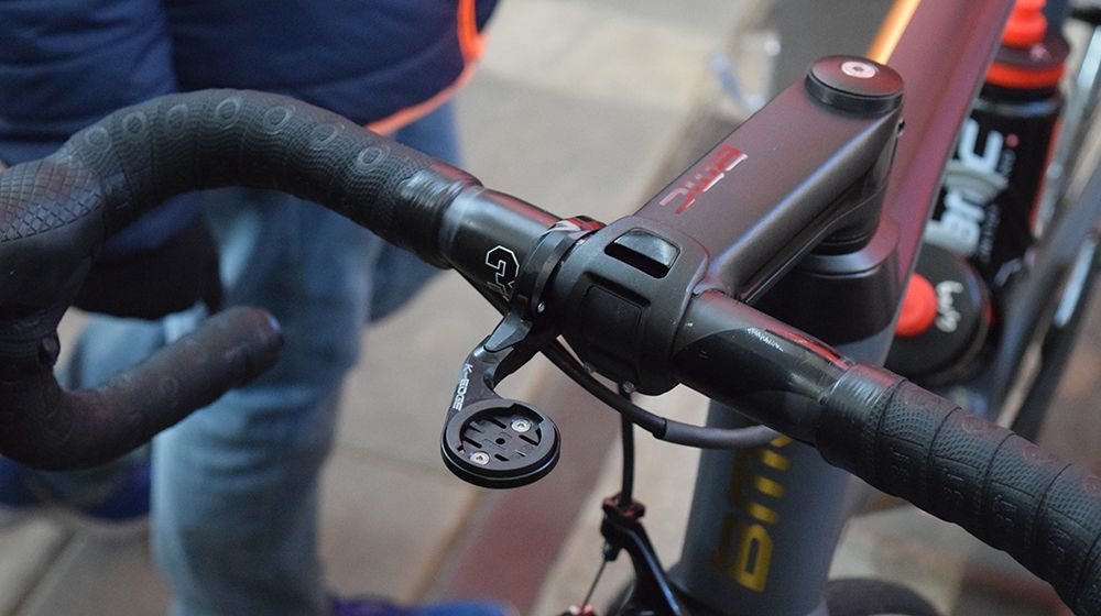K-Edge provide several of the WorldTour teams with computer mounts, also not Van Avermaet's satellite shifters on the handlebar drops