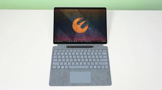 The Surface Pro X complete with pen and keyboard