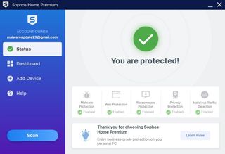 Sophos Home Premium status screen