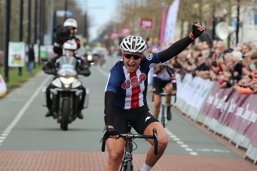 Allie Dragoo (USA) wins stage 3 of the Energiewacht Tour