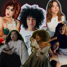 Promo art for 2024 Ones to Watch in Music portfolio featuring Chappell Roan, METTE, Audrey Nuna, UMI, Kenzie, and Say Lou Lou