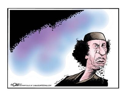 Gadhafi crumbles