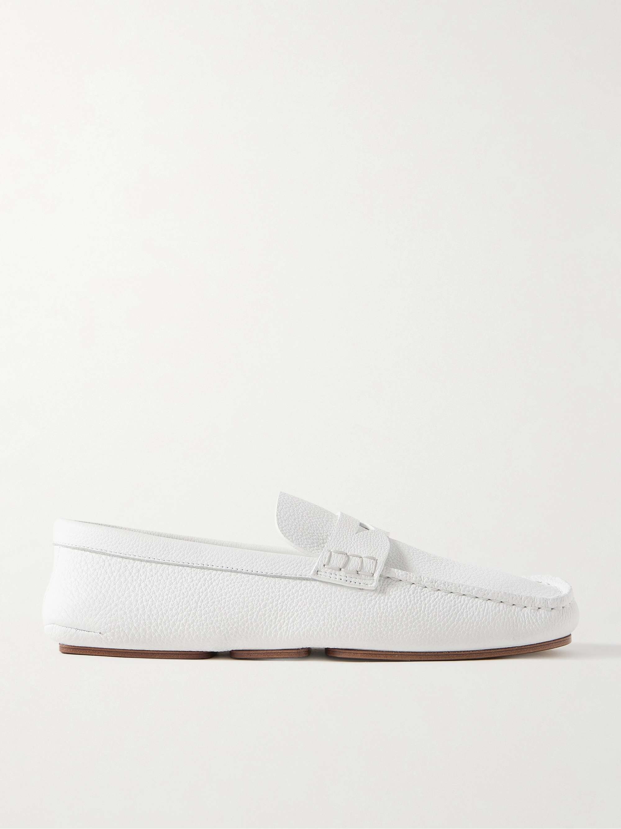 Alessio Crinkled-Leather Loafers