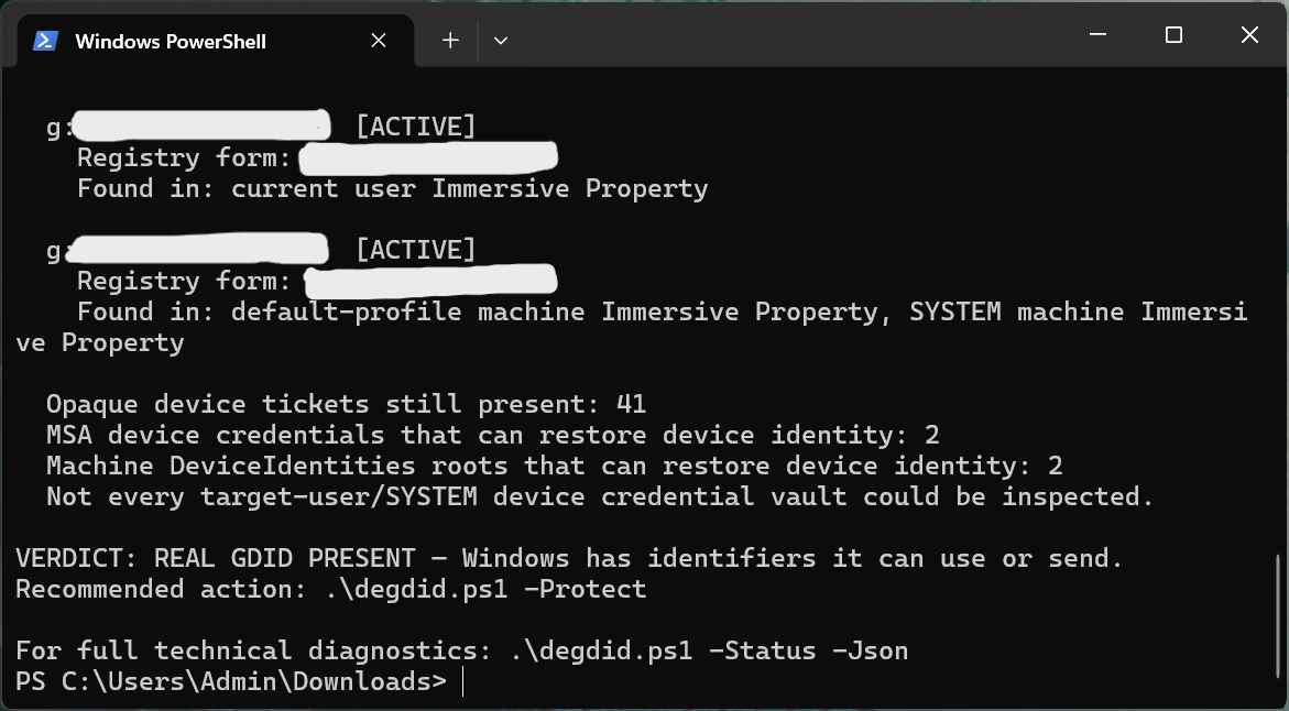 Running the deGDID script 