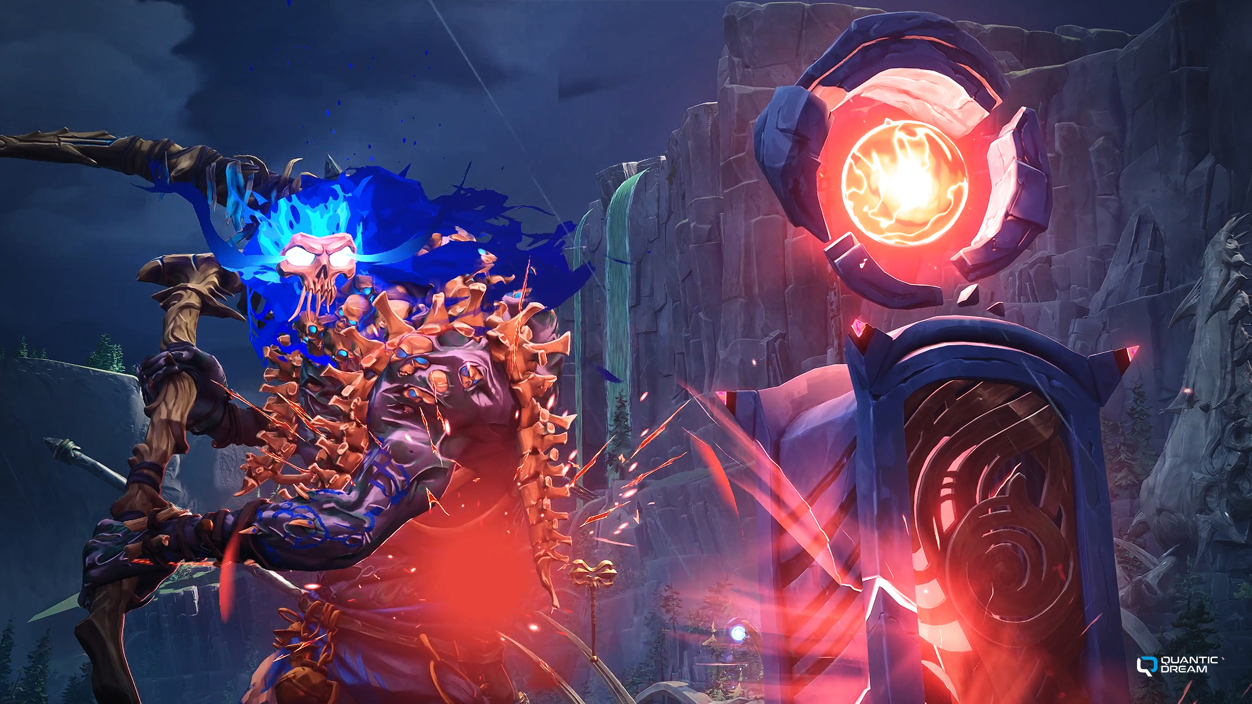 A titan attacking