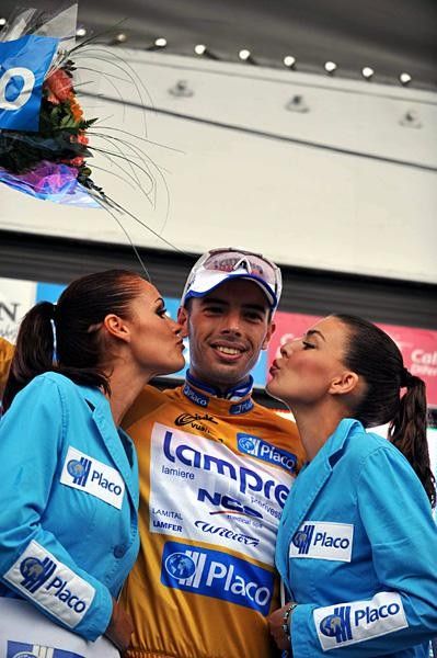 Alessandro Ballan (Lampre) takes the overall lead in the 63rd Vuelta a Espa&ntilde;a.