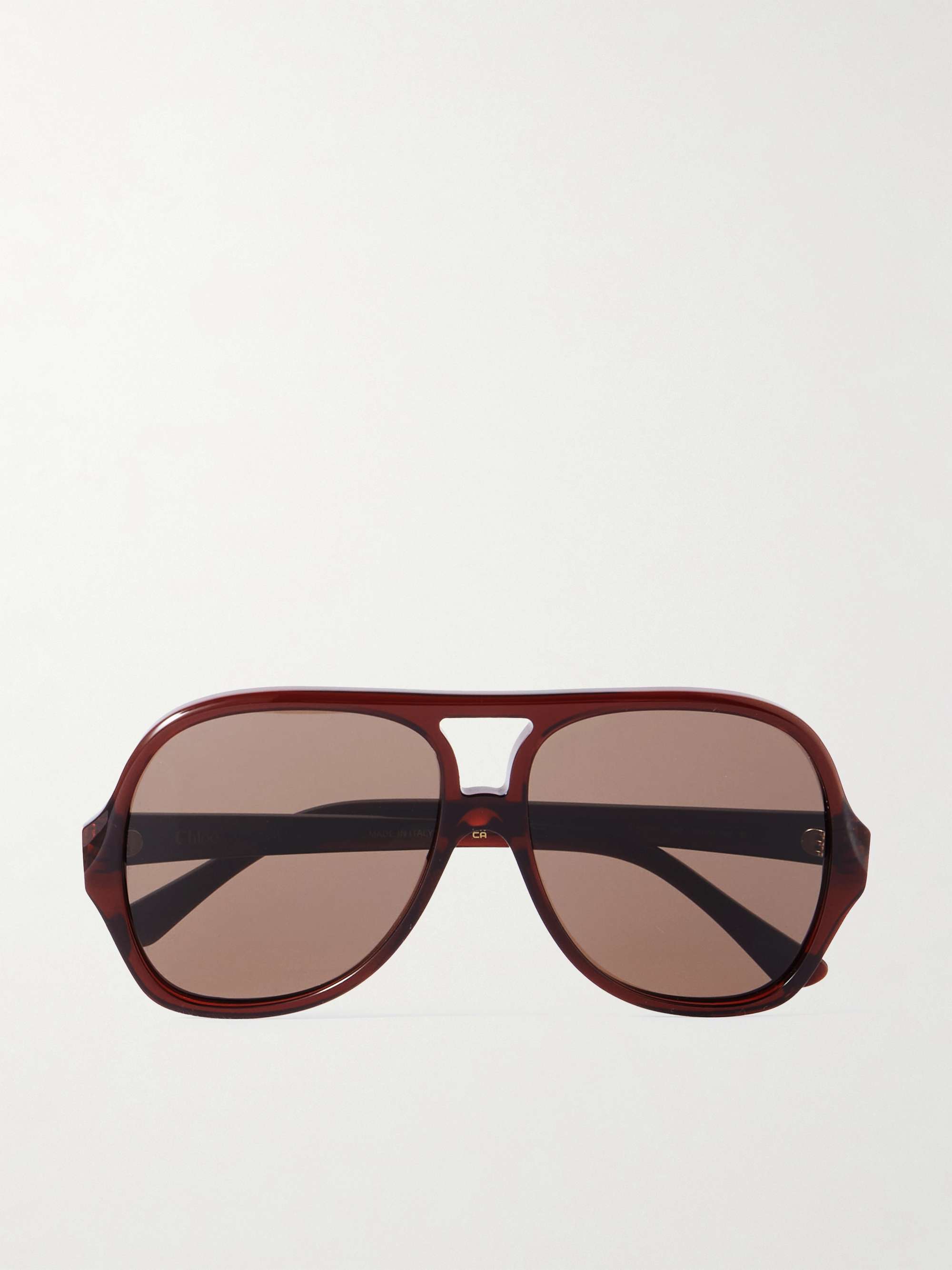 Salom&amp;eacute; Aviator-Style Acetate Sunglasses