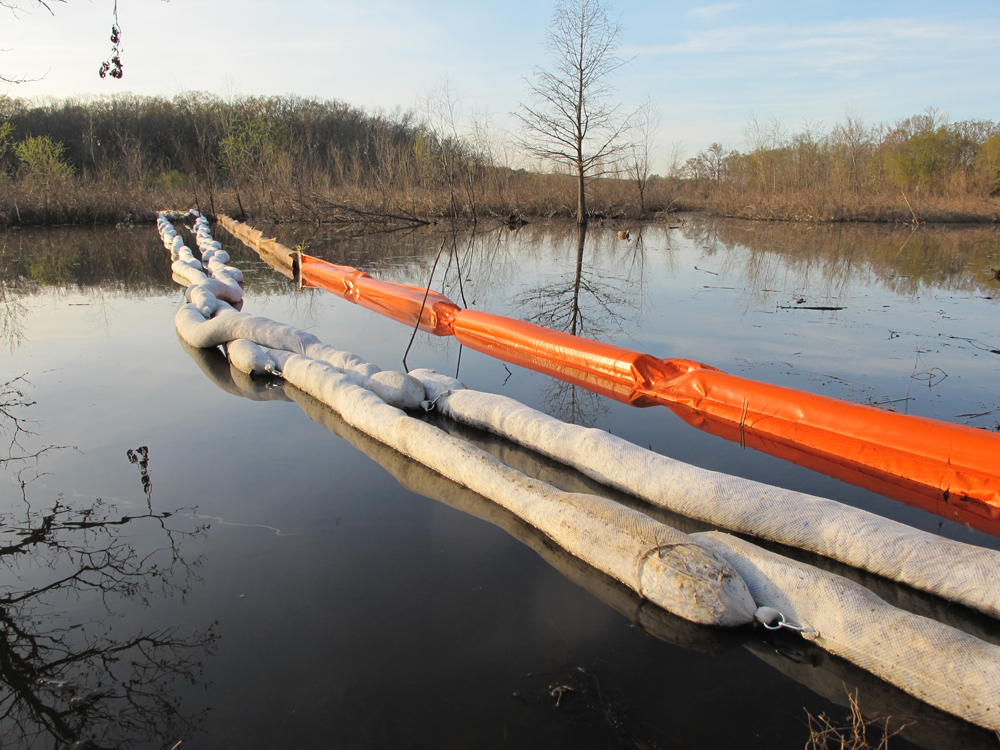 Marshland on Lake Conway in Mayflower, Ark., where much of the oil from the ExxonMobil tar-sands oil pipeline rupture ended up.