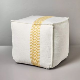 Checkered Stripe Indoor/Outdoor Ottoman Pouf - Hearth & Hand With Magnolia