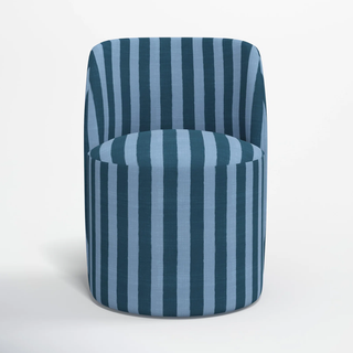 striped accent barrel chair