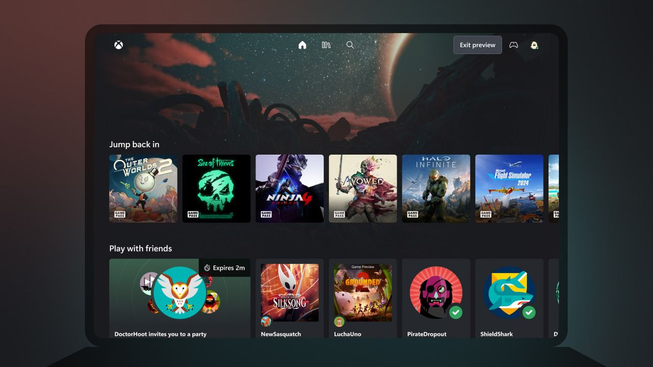 Images of Xbox February updates