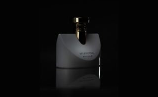 Bulgari patcholi splendidia perfume against black background, one of Mary Cleary's top 10 fragrance stories of the year