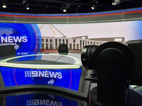 Picture of Sony camera in a new Nine Network news studio