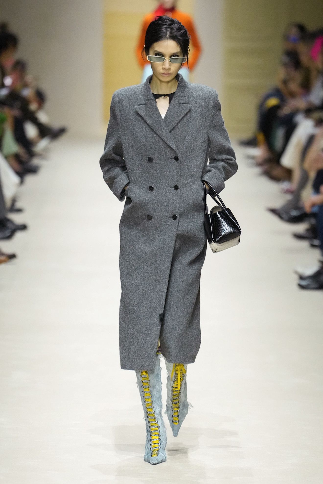 A runway look from the Prada Fall 2026 collection