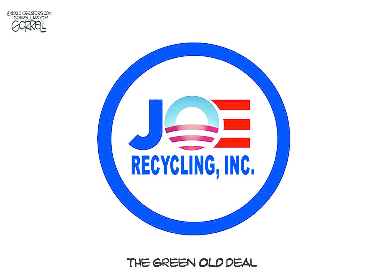 Political Cartoon U.S. Biden green new deal&amp;amp;nbsp;