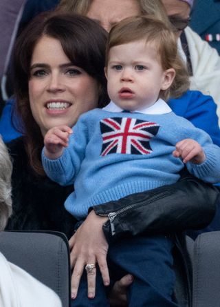 Princess Eugenie with baby August in June 2022